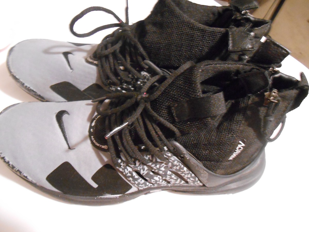 Acronym x Nike Air Presto Mid “Cool Grey” 2018 FW AW 18 Size 10 - Nike Air Presto Mid x Acronym Cool Grey black 2018