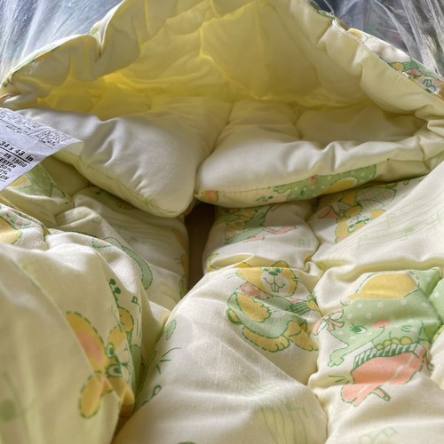 Vintage Baby Blanket Comforter Quilt Music Animals Yellow Green MCM Dundee New - Picture 17 of 19
