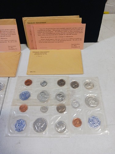 1961, 1962, 1963 US Treasury Department Mint Coin Proof Set (X8) LOT (2 Sealed) - Picture 6 of 7