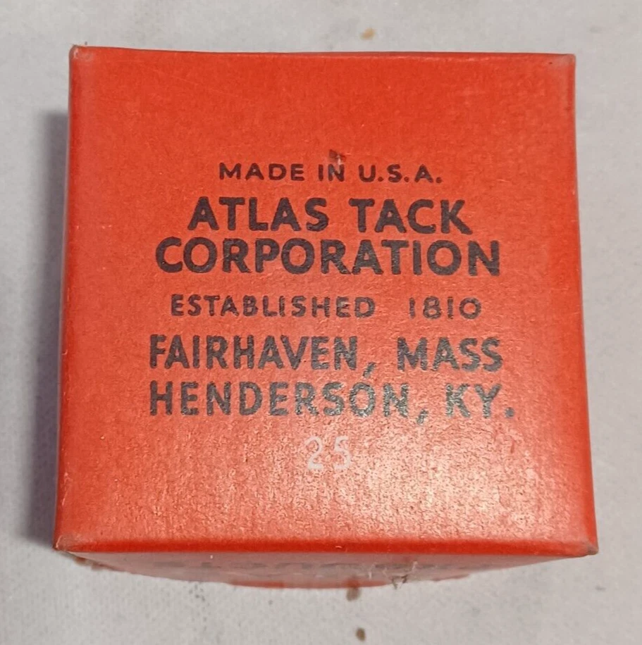 Vintage Box Atlas Bright Steel Wire Brads Len.7/8 17 GA. 2 - Image 2 of 2