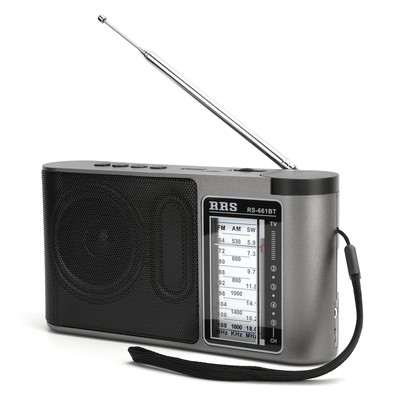 BT 4.0 Radio Receiver Portable Multi Band Manual Setting With Telescopic Ant Hot