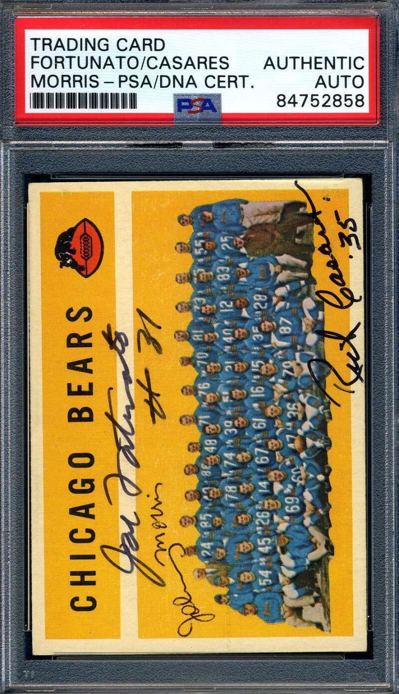 Fortunato Casares Morris Signed 1960 Topps Team PSA DNA Authenticated Baseball Autograph