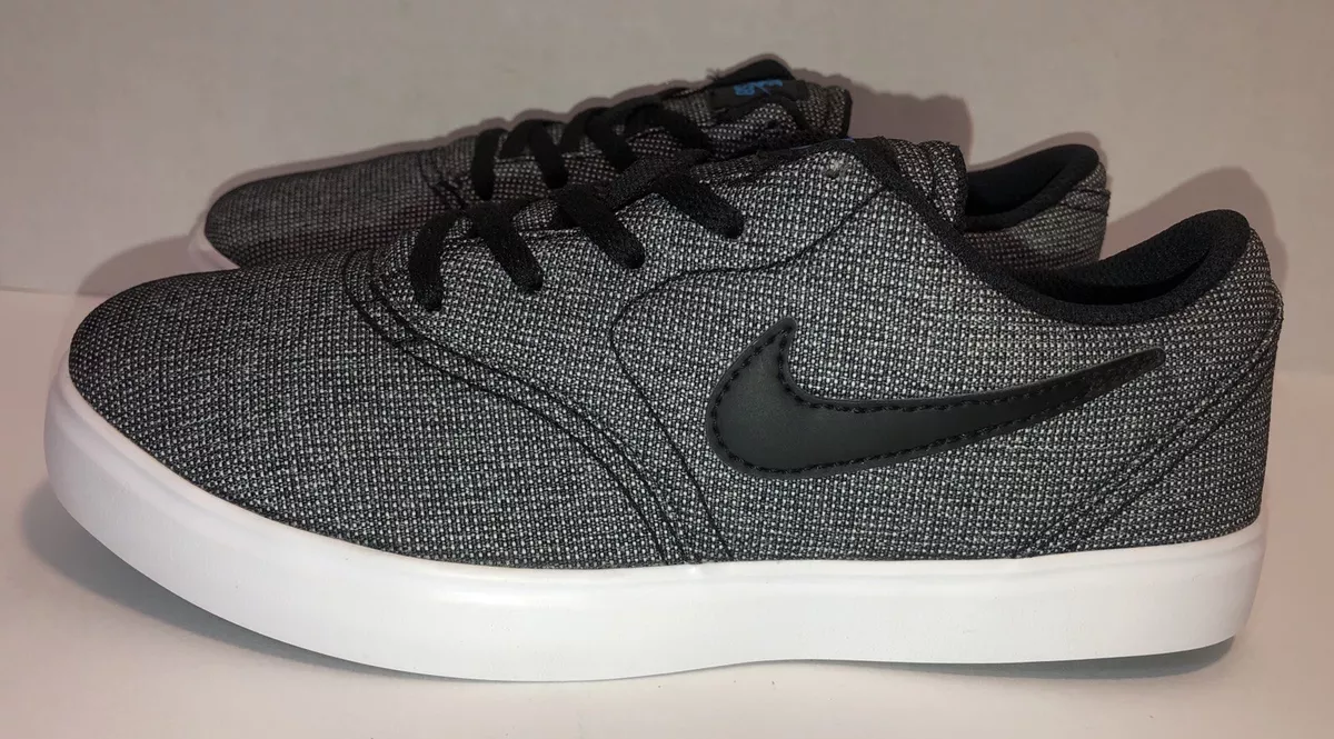2017 Nike SB Check Canvas PS Kids Sneaker size 3Y gray black 905371 008