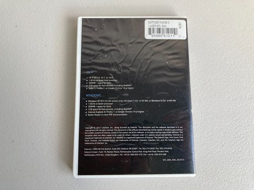 EXTENSIS SUITCASE FUSION 5 WINDOWS MAC OS X SOFTWARE PROGRAM COMPUTER CD-ROM PC - 第 2/4 張圖片