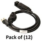 04005ME 6' 16/3 SJTW  Black Extension Cord w Inline On/Off Switch - 12 Pack