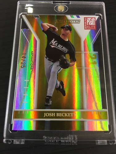 2004 DONRUSS ELITE EXTRA EDITION ASPIRATIONS 97 DIE CUT JOSH BECKETT /25 MINT - Bild 1 von 4