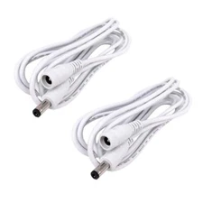 2pcs/Pack 3m/9.84ft White 5.5mm x 2.5mm DC Plug Extension Cable DC Extension ...