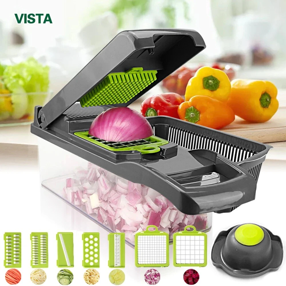 Vegetable Cutter Multifunctional 8 In 1 Vegetables Slicer Carrot Potato Onion  Chopper with Basket Grater Kitchen Accessorie Tool