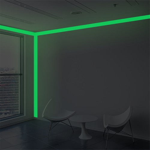 Glow In The Dark Waterproof Luminous Self Adhesive Tape Safety Stickers - Picture 6 of 8