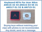 Keyboard KEY for Acer Nitro 5 7 AN515-43 44 54 55 56 57 58 AN517-51 52 AN715-51