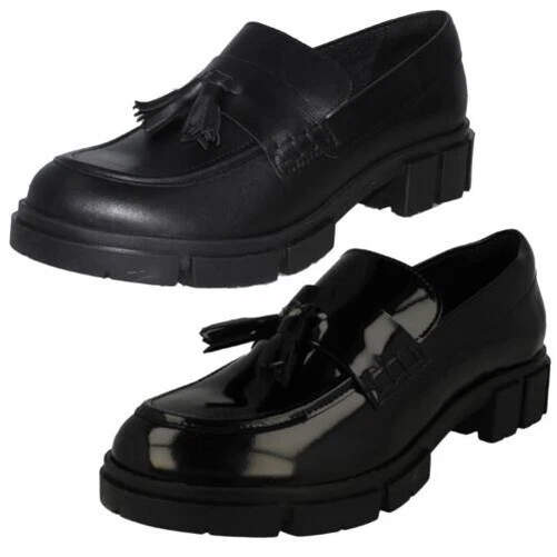 Femmes Clarks Teala Mocassin Mocassins Style Plat Chaussure à Enfiler - Photo 1/1