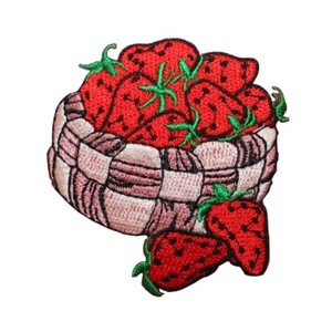 Grapes Fruit Embroidered Iron On Applique Patch Fruit Basket Country