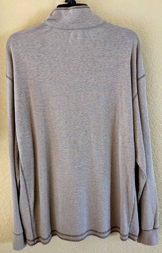 Roundtree & Yorke Men's Large Pullover Sweater Beige 1/4 Zip 100% Cotton NWT - Picture 2 of 7
