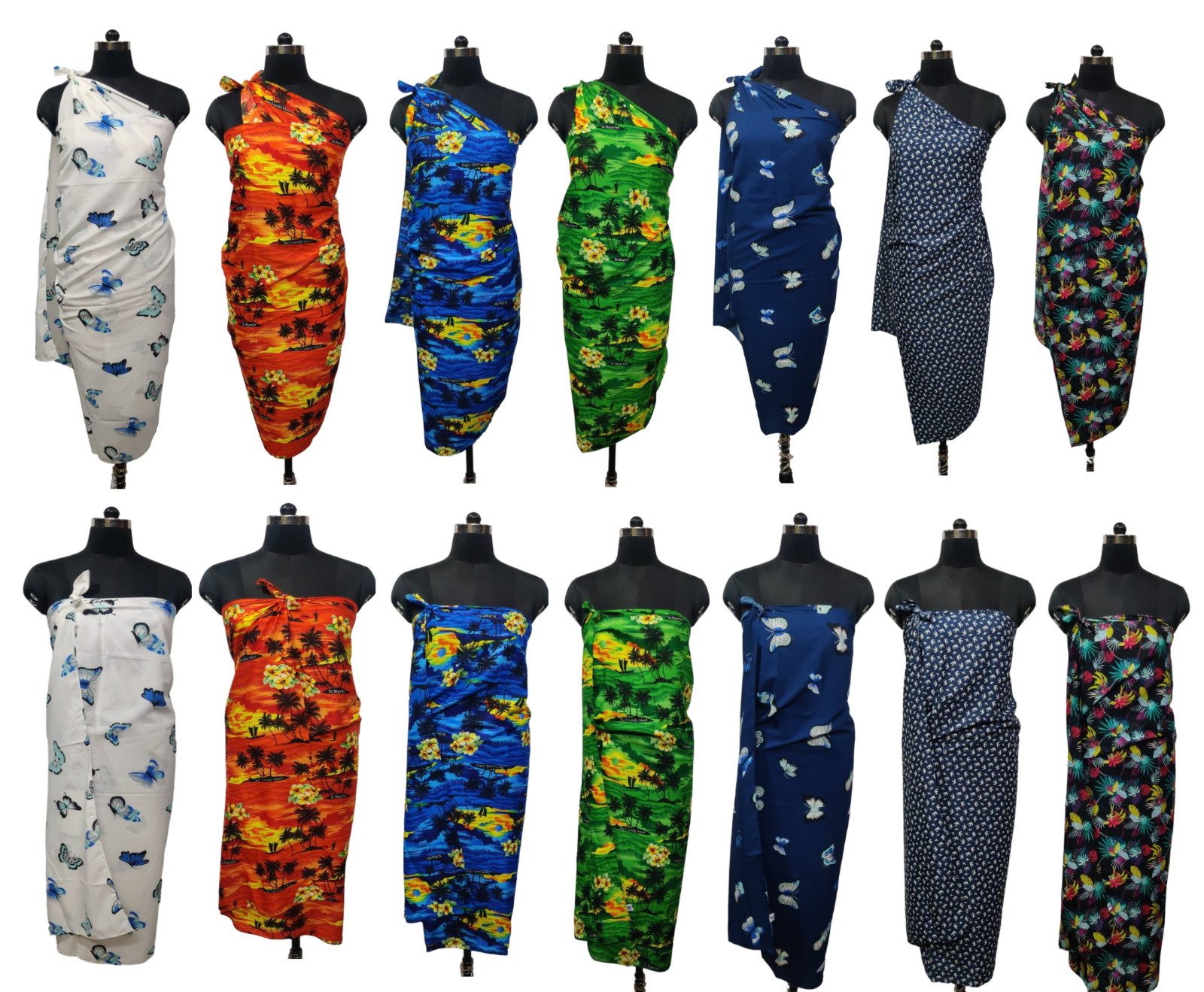 Deal 20Pc Indian Sarong Pareo Wrap Beach CoverUps swimsuit hawaii Hippie Dress image 2
