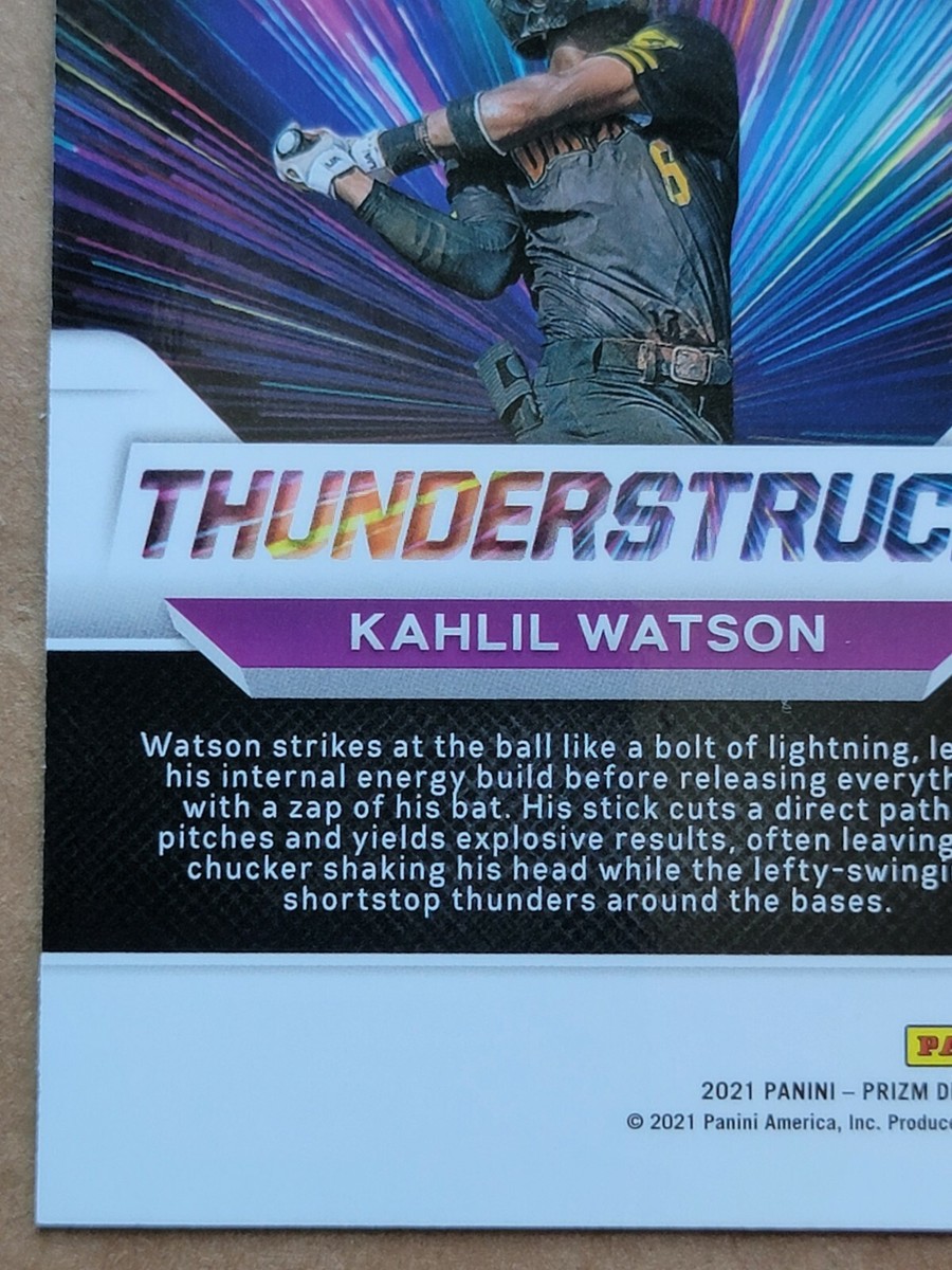 Khalil Watson 2021 Panini Prizm Draft Picks Thunderstruck Khalil Watson 2021 Panini Prizm Draft Picks Thunderstruck