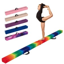 Folding Balance Beam with Solid Wood Base and Anti-slip Bottom-Multicolor - Colo