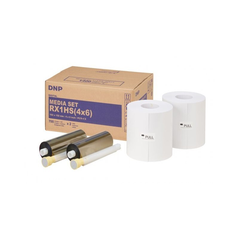 DNP DS-RX1 4x6 HS Carta + Ribbon per 1400 Stampe 10x15