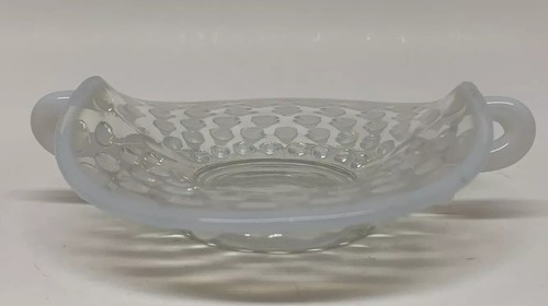 Vintage 5,25" x 4,25" kleine Fenton Mondstein opalisierende Nagelglas dekorative Schale - Bild 3 von 11