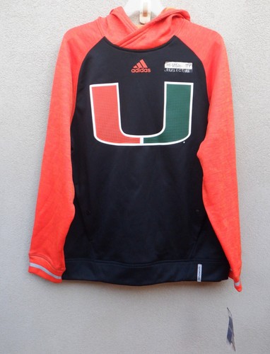 Adidas Miami Hurricanes M Para Hombre Naranja Negro Reflectante Sudadera con Capucha $85 - Mediana - Imagen 1 de 9