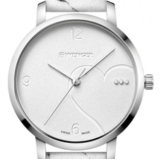 NEW WENGER SWISS ARMY MADE WOMENS WATCH WHITE DIAL CRYSTALS LEATHER QUARTZ 109