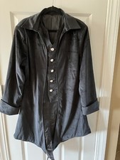 Men's Large Black Velvet Embroidered Tailcoat Jacket Goth/Bridgerton/Steampunk