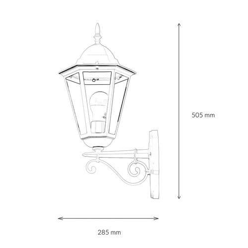 Wandlampe außen Antik Rustikal E27 Laterne Haus Garten Hof BRISTOL - Bild 7 von 22