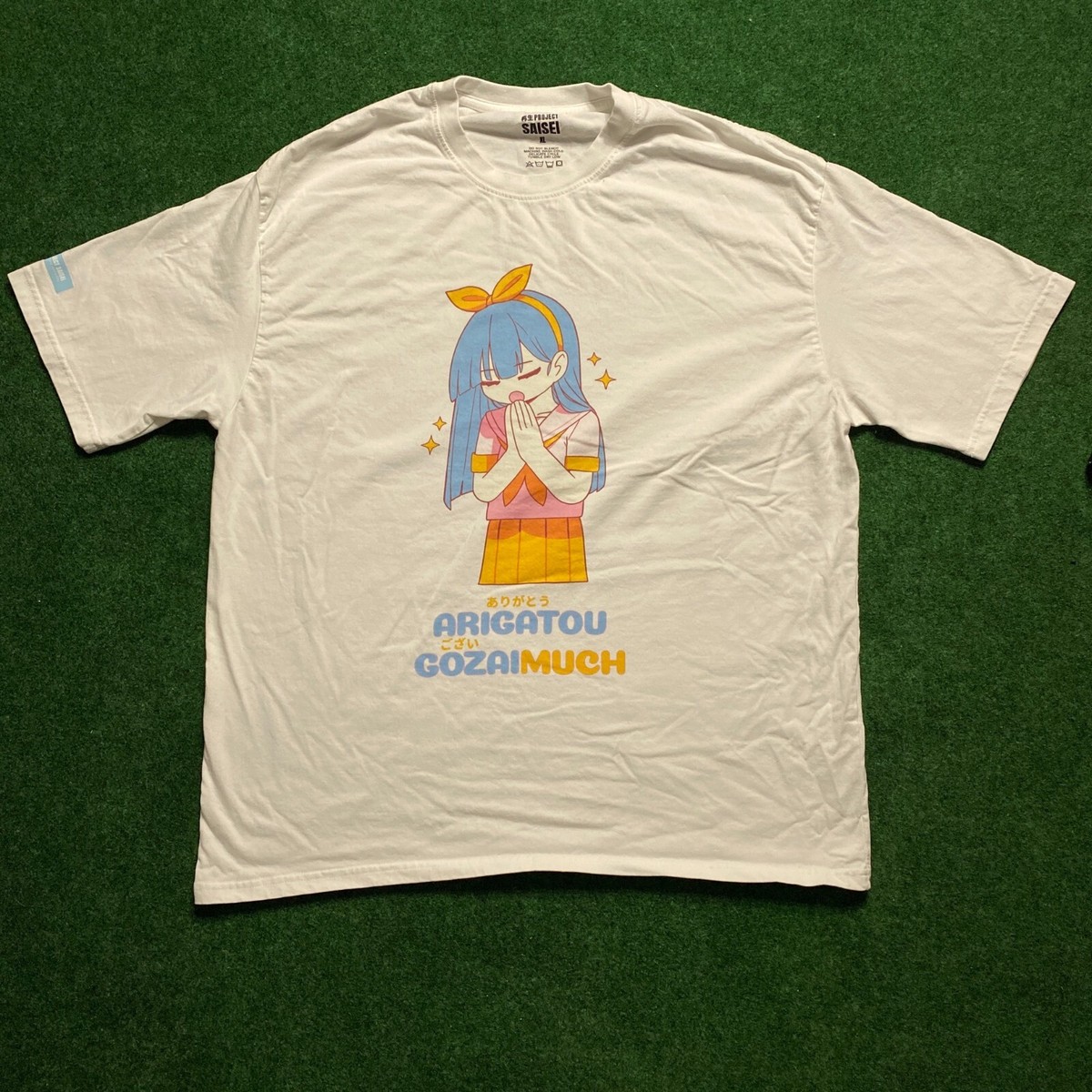 Mens Project Saisei White Arigato Gozaimuch Tee XLarge | eBay