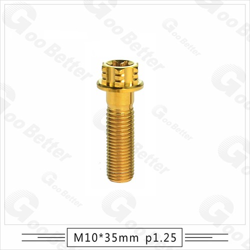 M10 Titan Flanschkopf T50 Torx Schraube Doppelantrieb Gold 1,25/1,5 mm Gewinde - Bild 21 von 30