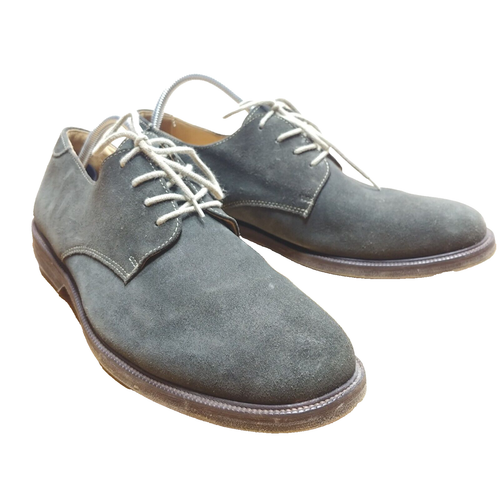 Johnston & Murphy Mens 11.5 Green Oxford Derby Dress Shoes Suede Leather 20-6548