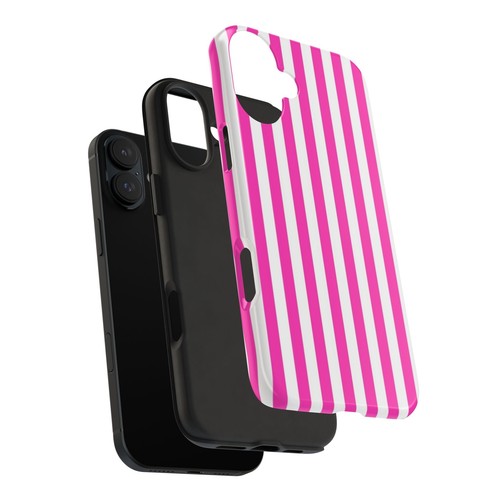 Gestreifte Handyhülle, Tough Phone Cases, iPhone Samsung Hülle, Pink Weiß Case, - Bild 18 von 127