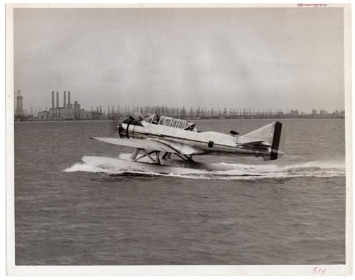 1935-40s Vultee V-11 Attack Seaplane Float Plane 8x10 Orig. News Photo Negative - Picture 2 of 3