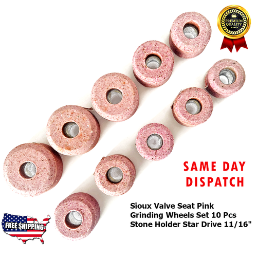Valve Seat Grinding Stones Set Of 10 Pcs For Sioux Holder 11/16" Thread# - Bild 6 von 8