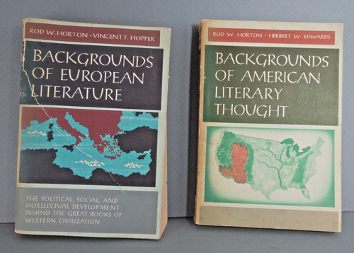 2 VTG Appleton Century Crofts Background in Literature Books 1950s