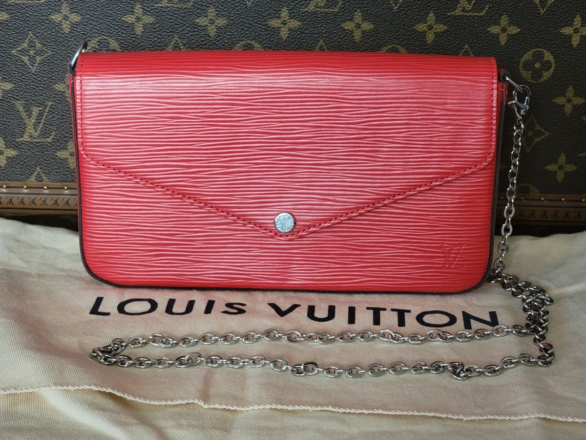 LOUIS VUITTON Felicie Pochette Epi Crossbody Bag Black