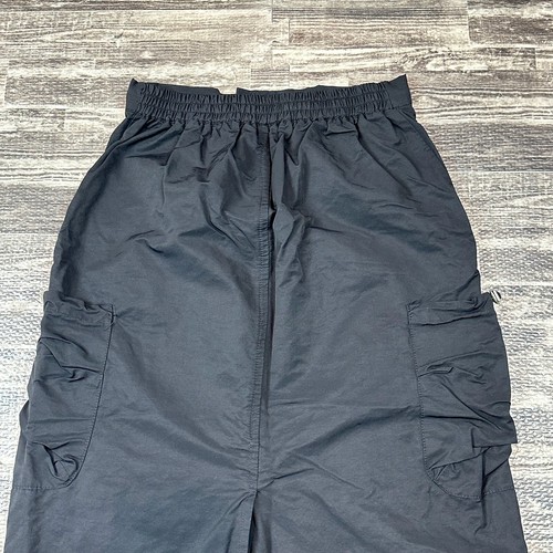 Weare Parachute Cargo Maxi Womens sz 2 Long Nylon Black Skirt Made in Korea NEW - Picture 5 of 10