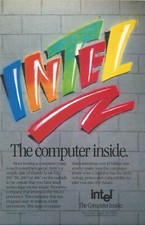 Intel 386 SX, 386, 486 Microprocessors  The Computer Inside   1990, Print Ad 