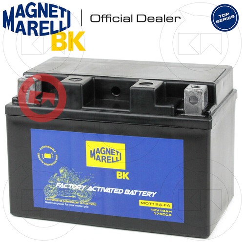 BATTERIA MAGNETI MARELLI YT12A-BS KAWASAKI J 300 2014-2015 - Foto 3 di 4