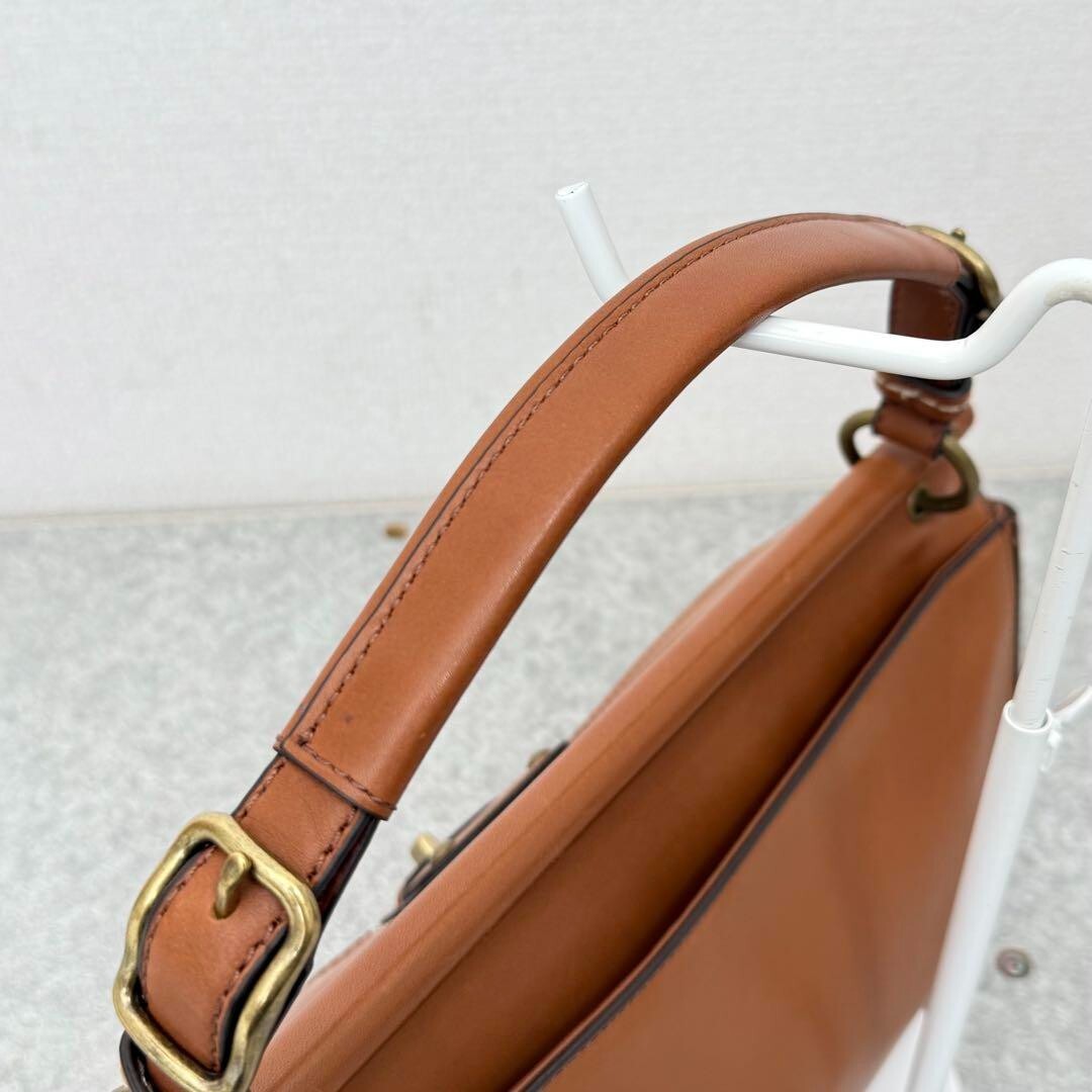 Coach Legacy City Willis 65周年記念　2way Coach Legacy City Willis 2Way Turnlock Hand Bag Leather Tan
