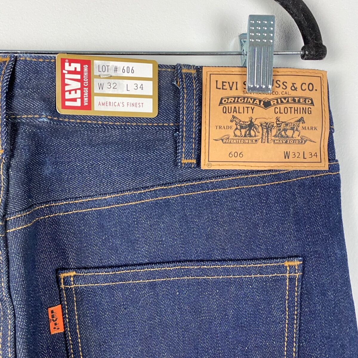 Levis Vintage Clothing 606 Jeans Mens 32x34 Orange Tab Big E Levis Vintage Clothing 606 Jeans Mens 32x34 Orange Tab Big E