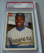 1991 Topps TIFFANY #95T  WILLIE RANDOLPH psa  10 Milwaukee BREWERS (439)
