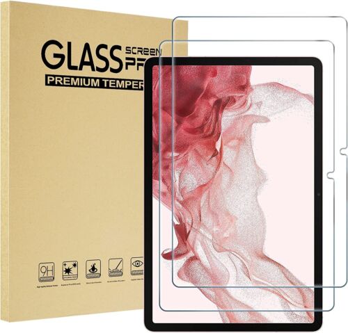 For Samsung Galaxy Tab S9 FE S8 Plus S7 A8 A9 Tempered Glass Screen Protectorx2 - Picture 1 of 58