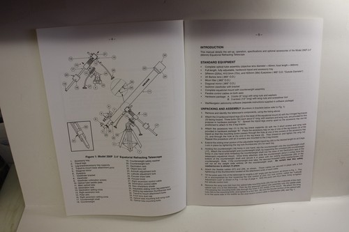 Genuine Meade Model 290P Instruction Manual 2.4" Equatorial Refracting Telescope - Picture 3 of 3