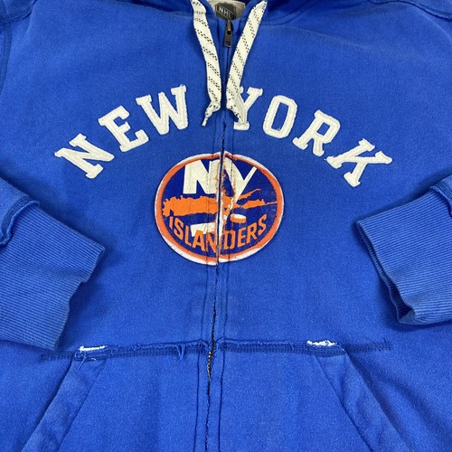 NHL CCM New York Islanders Full Zip Up Hoodie Jacket Men’s Size XL Vintage Look - Picture 10 of 22