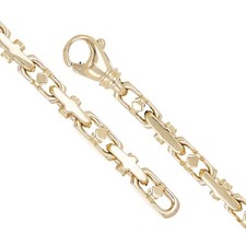 10k Yellow Gold Solid Handmade Fashion Link Bracelet 8" 5.5mm 26 grams