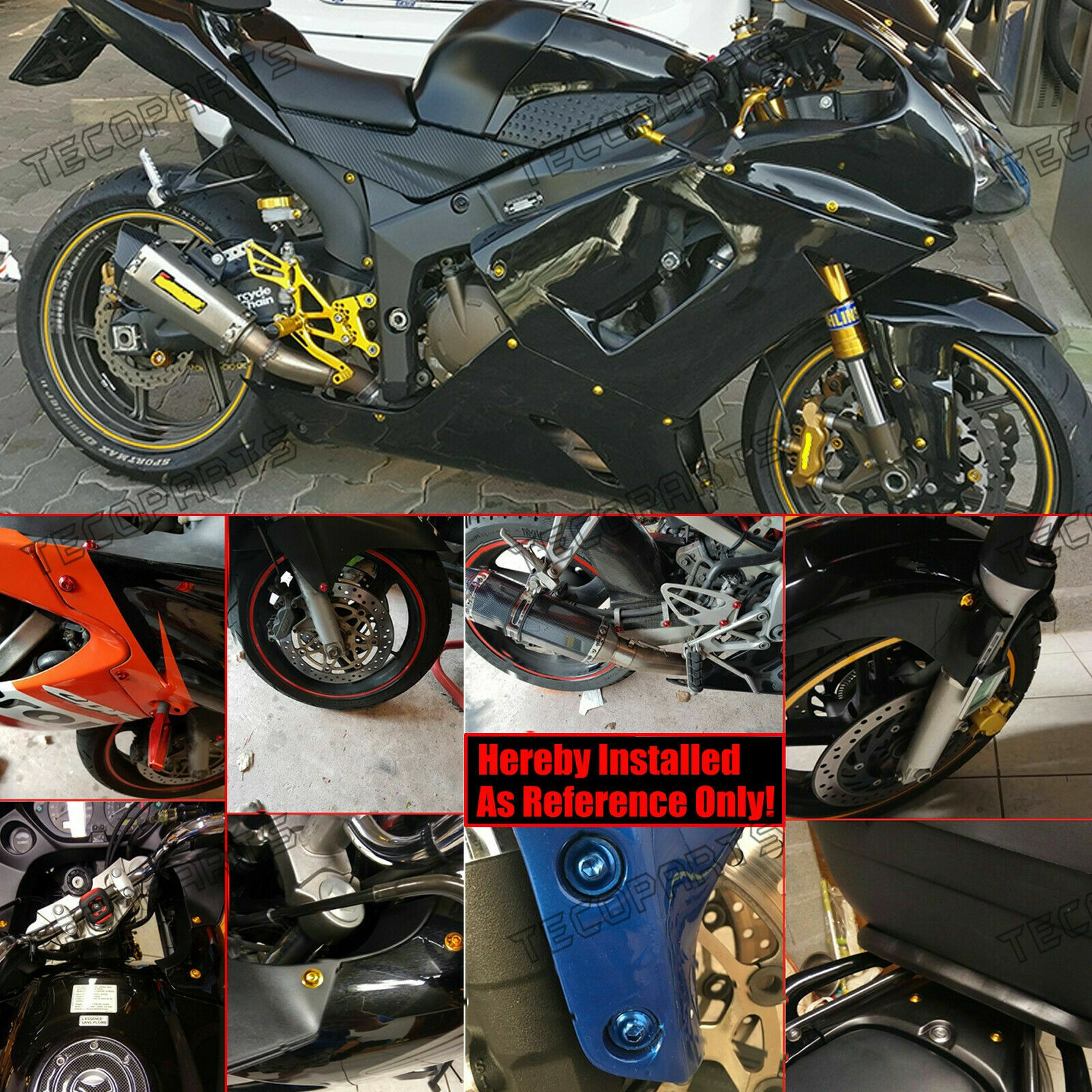 Alloy Motorcycle Complete Fairing Bolts Kit Bodywork Screws Fit For Suzuki GSXR image