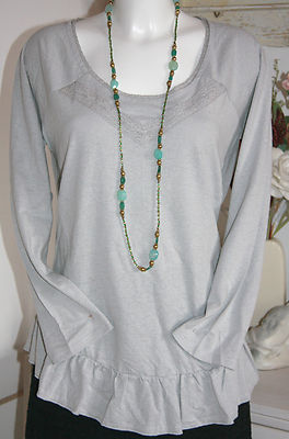 Thought Braintree Long-Shirt Tunika Giselle Tunic Pale Pebble Size:14/L Neu