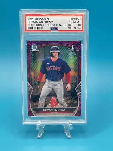 2023 Bowman Chrome Prospect 1st Roman Anthony #BCP-71 Fuchsia Crater /199 PSA 10