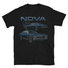 1970 Nova SS Muscle Car T-Shirt Vintage Classic Auto Tee Retro Gift for Men