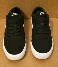 Nike SB Chron 2 Canvas Trainers Black/White Low Top UK 7 US 8 EU 41