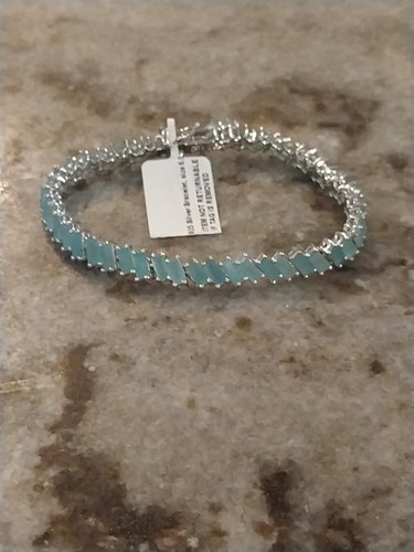 Grandidierite Bracelet in Rhodium Over Sterling Silver (6.50 In) 10.85 c - Picture 14 of 15
